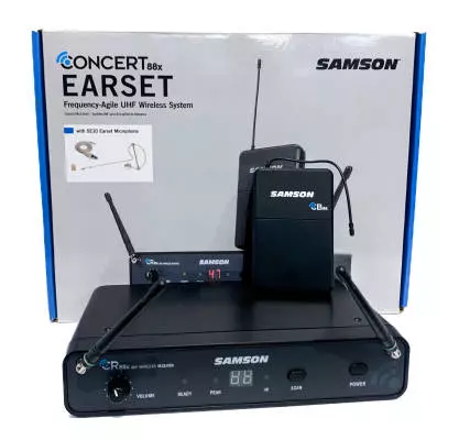 Samson - Concert 88 Earset 16-Channel True Diversity UHF Wireless System with SE10 Earset Microphone - K-Band